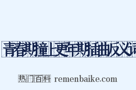 青春期撞上更年期插曲反义词是什么意思的图片